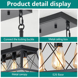 Chandelier Pendant Light For Dining Room Kitchen, 5 Light Fixture With Adjustable Height