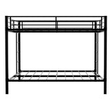Bunk Bed For Kids, Convertible Frame With Ladders & Guardrail