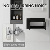 Floating Bathroom Vanity Cabinet, Soft Close Double Drawers, Open Side Storage, Wall Mounted, Cabinet Only