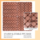 Plastic Interlocking Deck Tiles, Waterproof All Weather Use