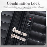 4 Piece Luggage Set, Combination Lock
