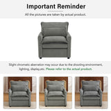 Modern Single Seat Accent Chair With Side Storage Pockets