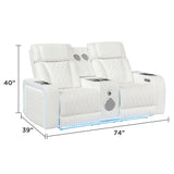 Electra - Power Reclining Set With Power Headrests, Massage And LED Lighting