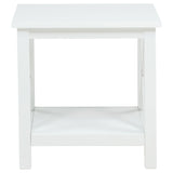 Slater - End Table With X Frame Trim - White