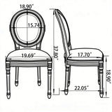 Upholstered & Round Back Dining Chairs (Set of 2)