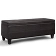 Avalon - Lift Top Rectangular Storage Ottoman - Tanners Brown - Storage Ottomans - Alpine Outlets