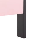 Queen Size, Upholstered Platform Bed With Slats - Pink