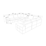 Modular Sectional With Large Square Arms