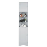 Multi Functional Corner Cabinet With Adjustable Shelves And 2 Doors