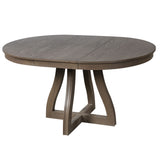 Round Extendable Dining Tabl, Middle Leaf, Curved Legs