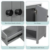 Bathroom Vanity With Sink Top, Bathroom Vanity Cabinet With 2 Doors And 2 Drawers, Open Shelf