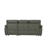 Convertible Sectional Sofa Bed With Pull Out Sleeper And Storage