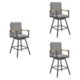 Crown - Outdoor Patio Swivel Bar Stool Set
