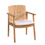 Outdoor Dining Chairs (Set of 2) - Beige / Teak