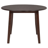 Verety - 5 Piece Round Dining Set With Chairs - Dark Brown