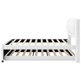 Upholstered Platform Bed With Multifunctional Trundle