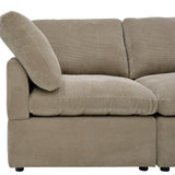 Modular Cloud Sofa With Freely Configurable Corner, L - Shaped Living Room Sofa - Camel