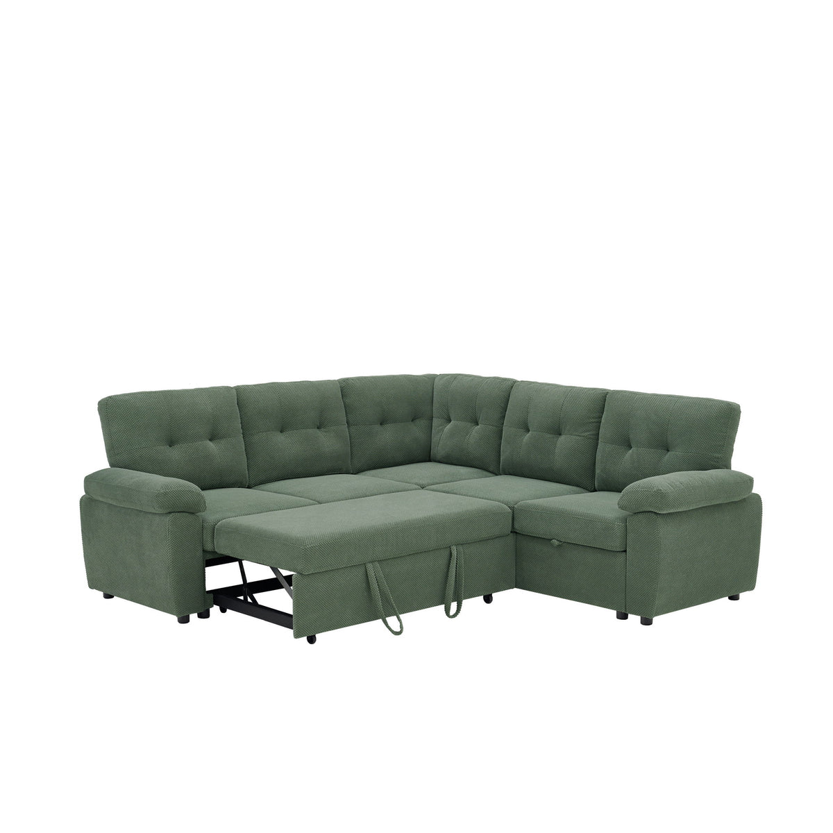 Convertible Sectional Sofa Bed With Pull Out Sleeper And Storage