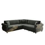 L-Shaped Sofa Couch With Pull-Out Bed