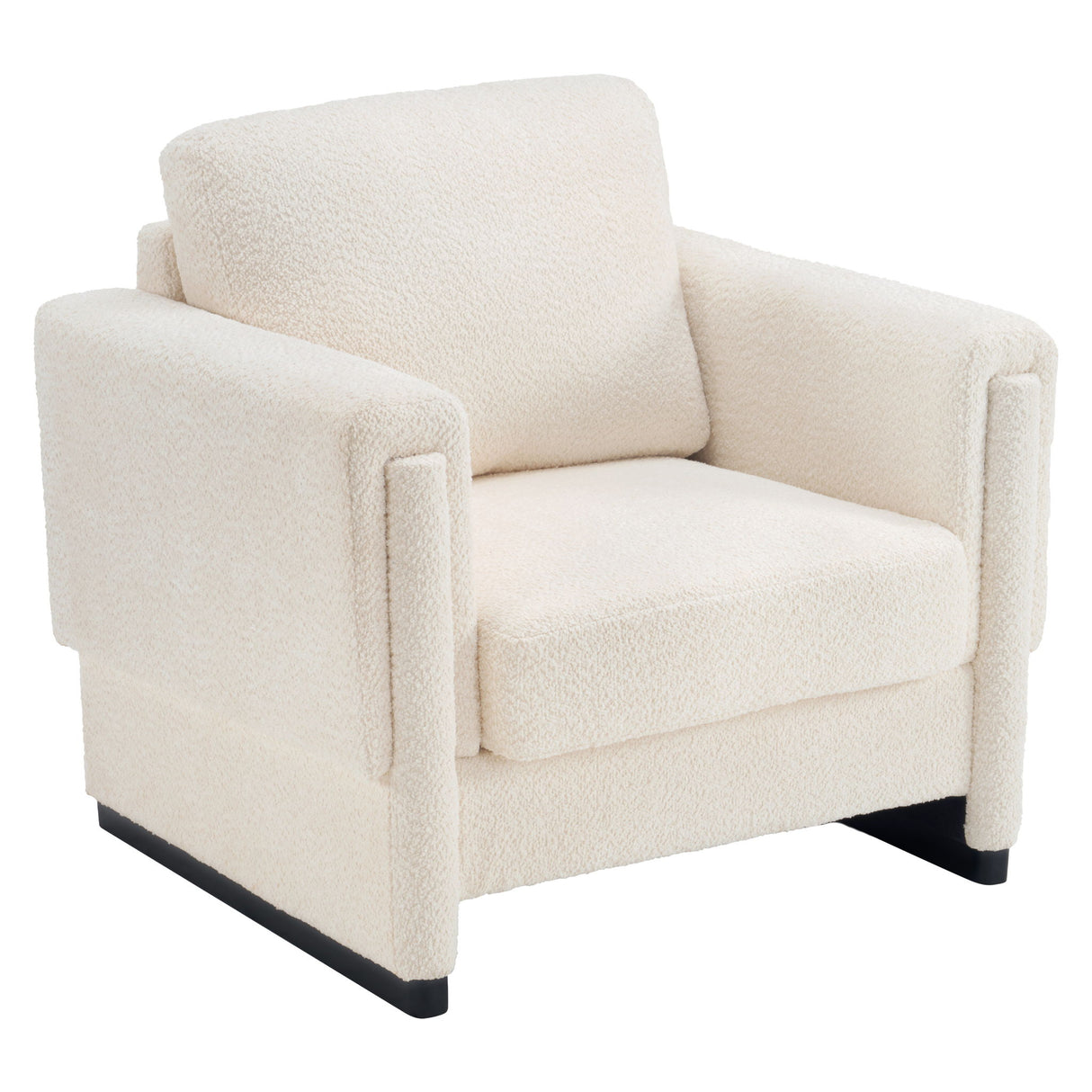 Upholstered Accent Armchair With Square Arm