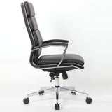Office Chair, Breathable Mid Back Swivel Computer Chair With Foldable Armrest - Black