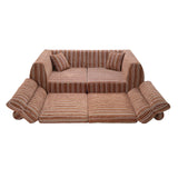 3 Seater, Couch With Throw Pillows For Living Room