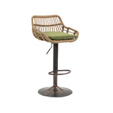 Modern Swivel Bar Stools Adjustable Counter Chairs With Footrest (Set of 2)