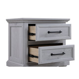 2 Drawer Nightstand With USB Charging Station