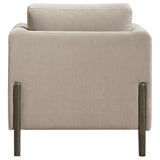 Fisher - Upholstered Panel Arm Accent Chair - Taupe