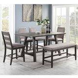 Upholstered Dining Chairs Counter Height (Set of 2) - Gray