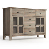 Sideboard Buffet Dining Room Cabinet Solid Wood Storage 54x36in
