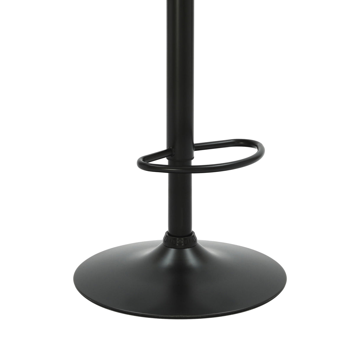 Brock - Adjustable Swivel Curved Back Wood Bar Stool With Faux Leather Seat