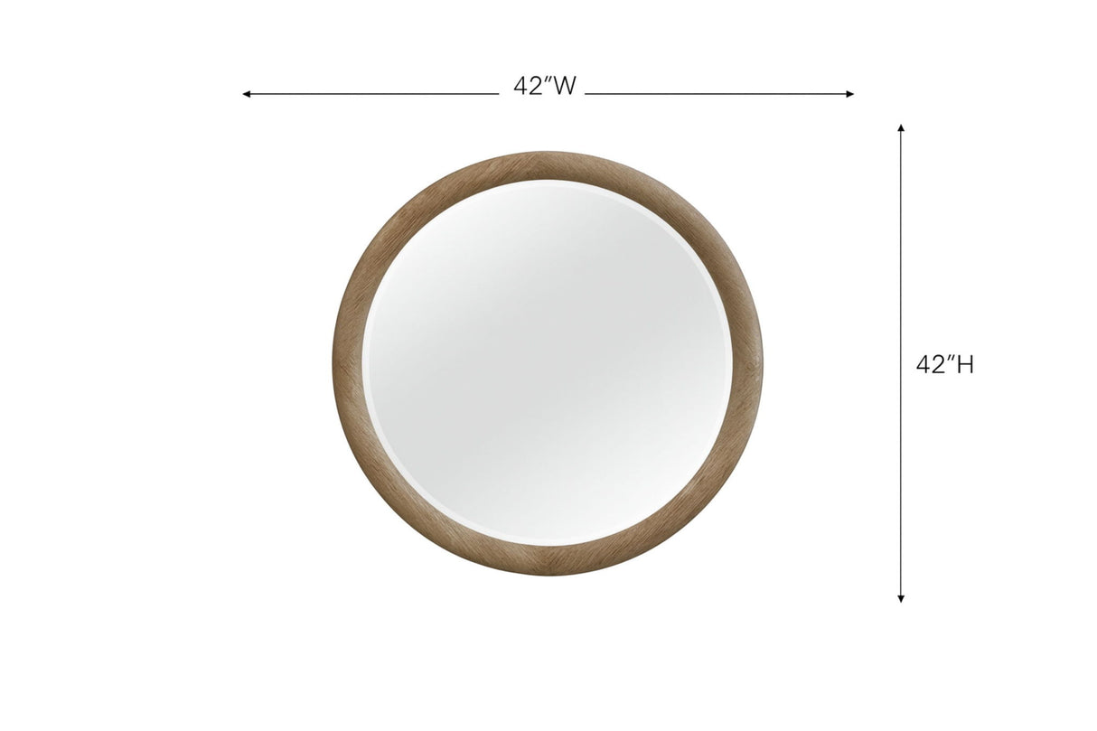Pagosa - Round Mirror - English Knotty Oak