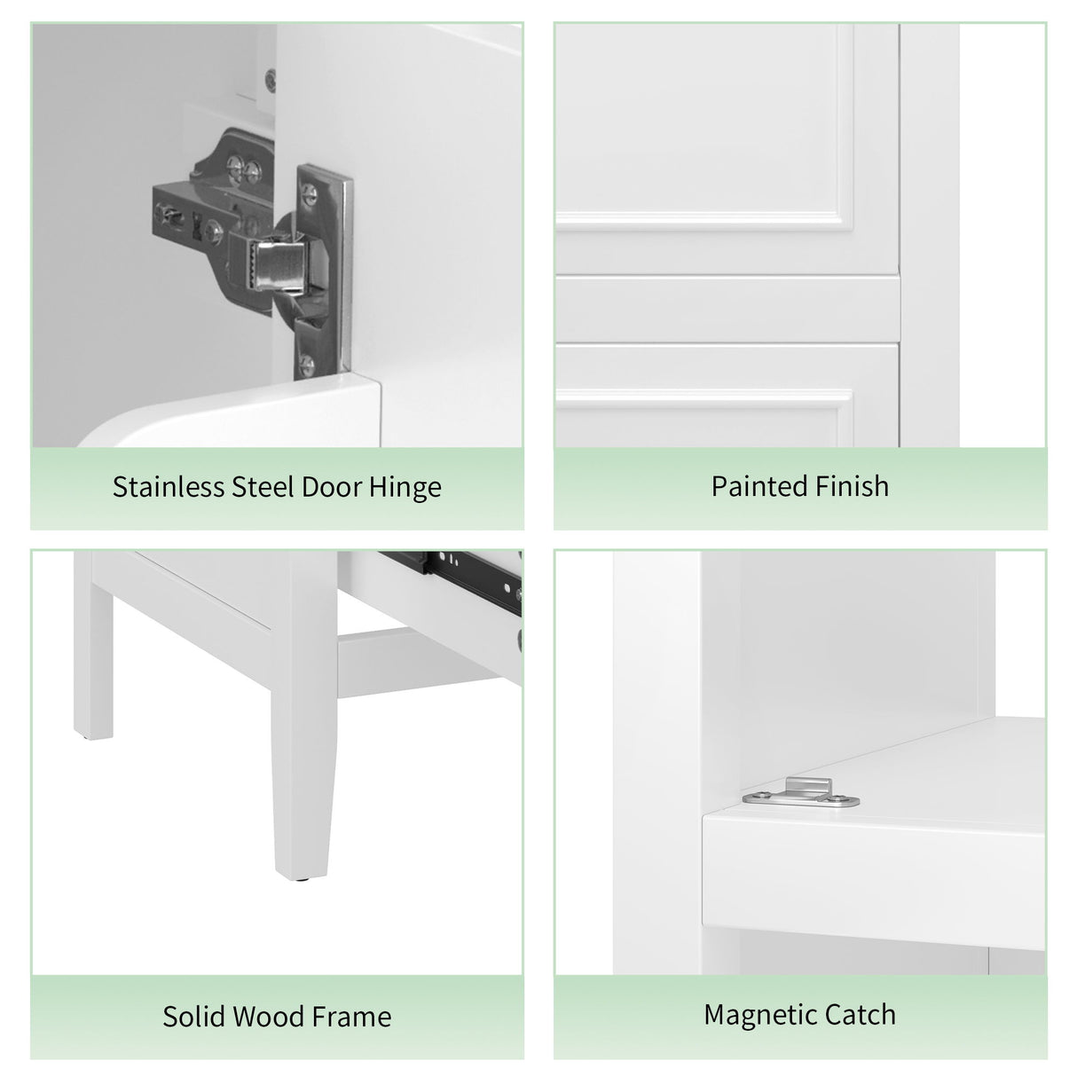 Modern Bathroom Vanity With Sink, Cabinet Storage, Drawer & Adjustable Feet