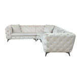 Atronia - Sectional Sofa With 4 Pillows - Beige - Stationary Sectionals - Alpine Outlets