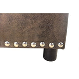 Tufted Storage Ottoman - Dark Brown