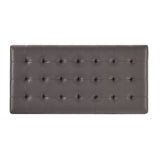 Upholstered Coffee Table With Rack - Dark Brown