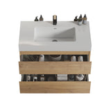 Alice - Bathroom Vanity With Sink, Large Storage Wall Mounted Floating Bathroom Vanity For Modern Bathroom