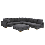 Large Seating Modular Sleeper Sectional - Dark Gray