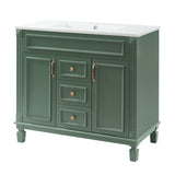 Bathroom Vanity With Top Sink, Cabinet With 2 Soft Closing Doors And Drawers