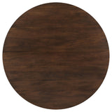 Shirley - 5 Piece Round Dining Table Set With Cushioned Chairs - Dark Walnut