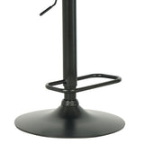 Leland - Adjustable Swivel Curved Back Wood Bar Stool With Faux Leather Seat
