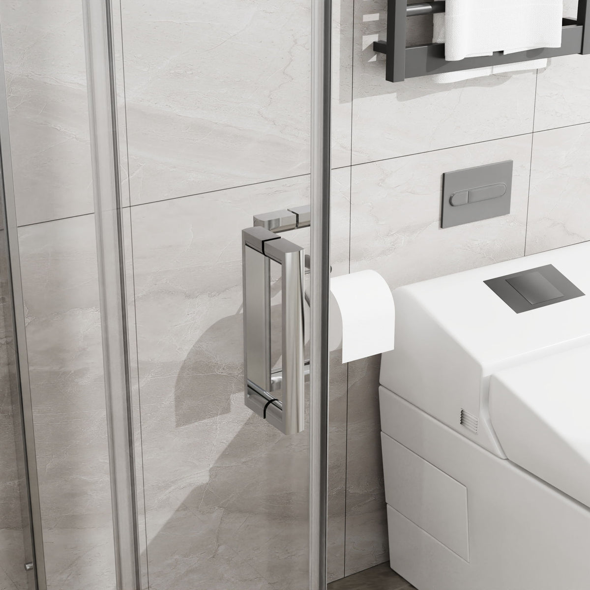 Square Corner Shower Enclosure, Adjustable Frame
