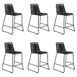 Shasta - 26" Outdoor Metal And Rope Stackable Barstool