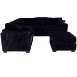 Modern Sectional Set With Cocktail Ottoman