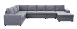 Tifton - 7 Seat Reversible Modular Sectional Sofa Chaise - Light Gray