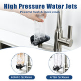 Kitchen Faucet With Magnetic Pull Out Sprayer, 360 Degree Swivel Single Handle High Arc Kitchen Sink Faucet With Glass Rinser - Brushed Nickel