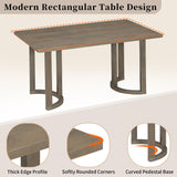 Rectangular Dining Table Set For 6 With Upholstered Barrel Back Chairs