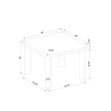 Square Frame Dining Table - Gray