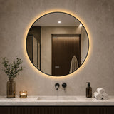 Round Framed Dimmable ED Bathroom Mirror With Anti Fog